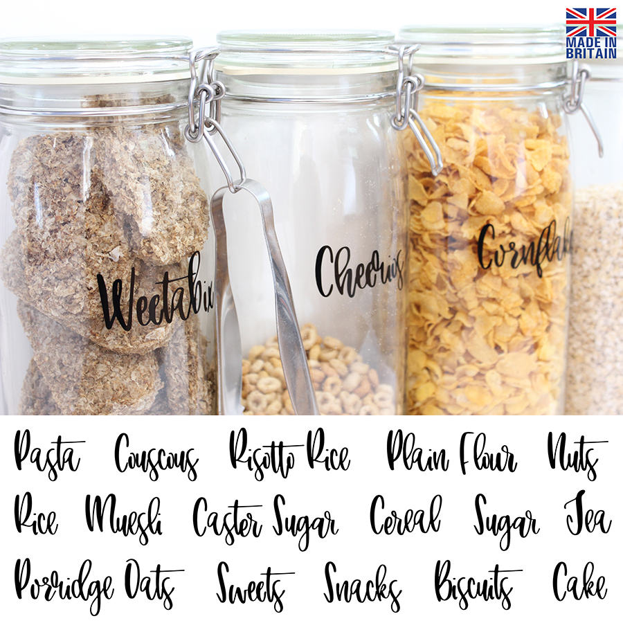 Custom Pantry Jar Labels